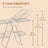Clothes Drying Rack - Metal - Silver - Foldable with Height-Adjustable Wings