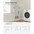 Foldable Clothes Airer - 16 Metre Drying Space - Stainless Steel - White and Grey