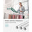 Foldable Clothes Drying Rack - 16 Metre Drying Space - Stainless Steel - White and Pink