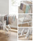 Foldable Clothes Drying Rack - Stainless Steel - Silver - Height-Adjustable Wings with 16 Metre Drying Space