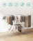 Foldable Clothes Drying Rack - Stainless Steel - Silver - Height-Adjustable Wings with 16 Metre Drying Space