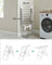 Foldable Clothes Drying Rack - Stainless Steel - Silver - Height-Adjustable Wings with 16 Metre Drying Space