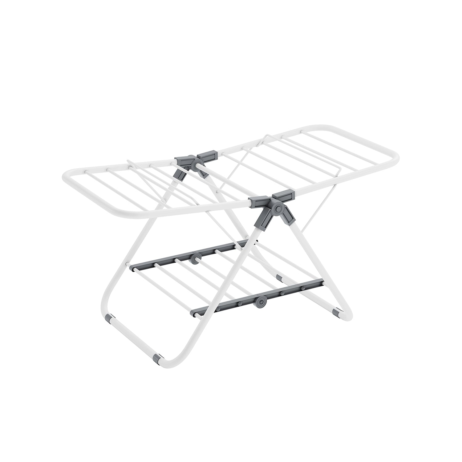 Laundry Airer - Metal - Cloud White - Foldable 2-Level Design