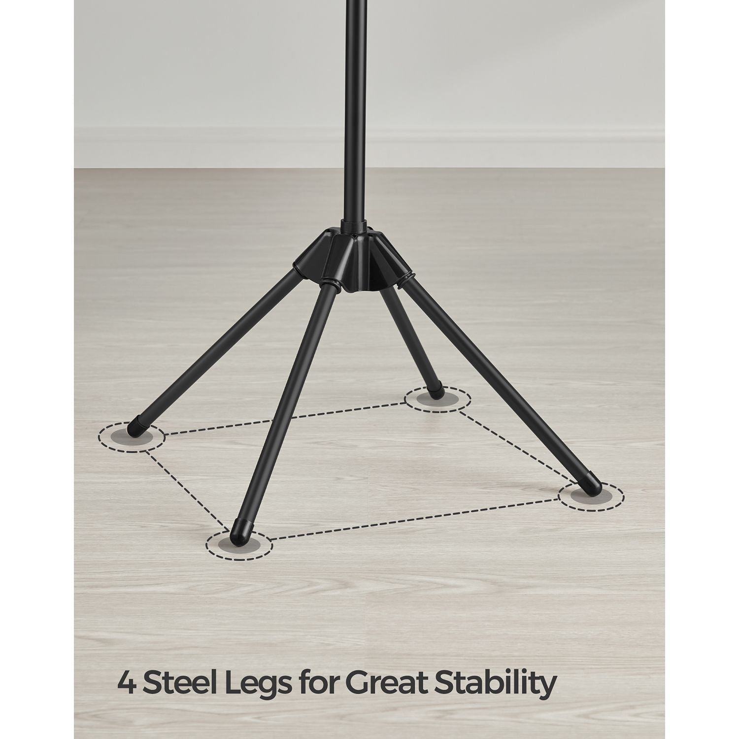 Clothes Drying Rack - Stainless Steel - Silver - Foldable and Space-Saving with 3 Arms