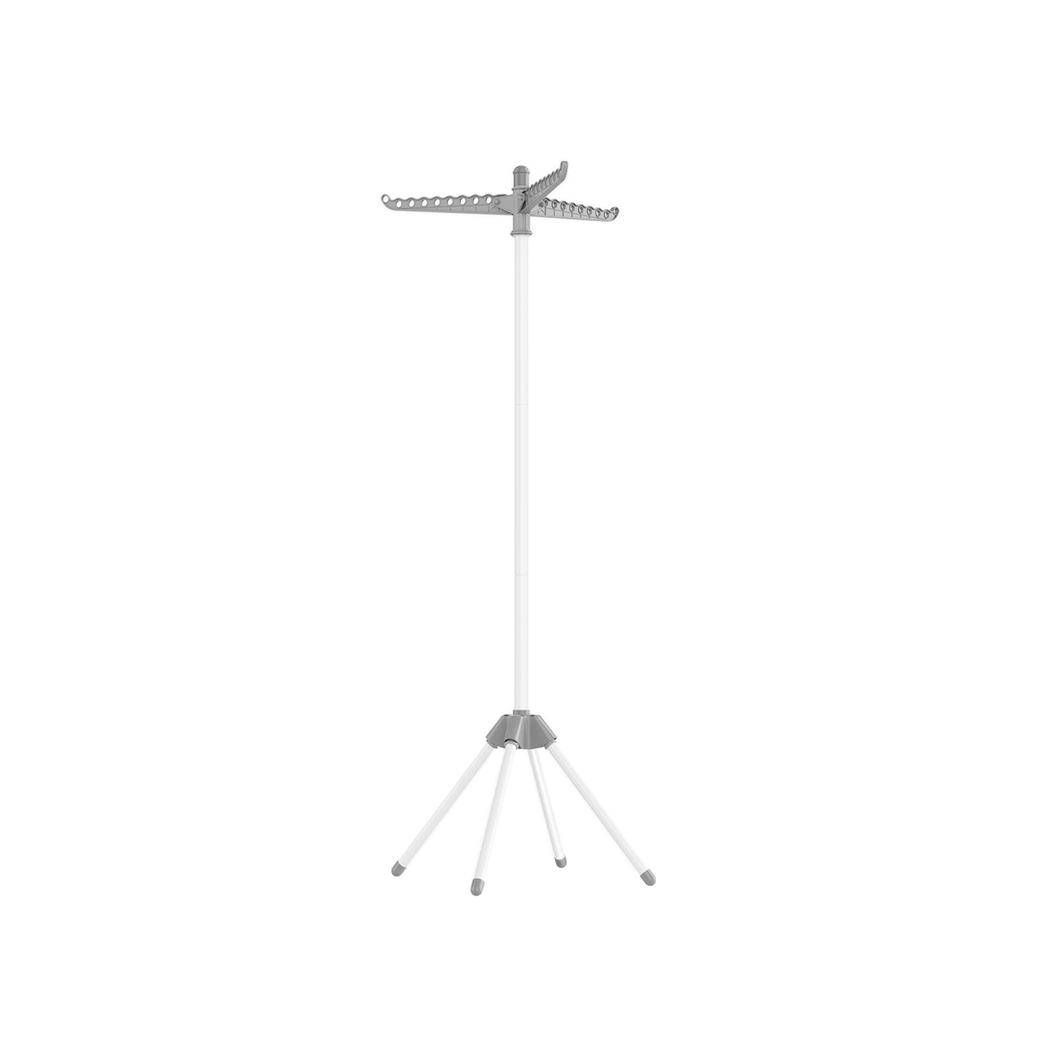 Clothes Drying Rack - Stainless Steel - Grey and White - Space-Saving and Foldable