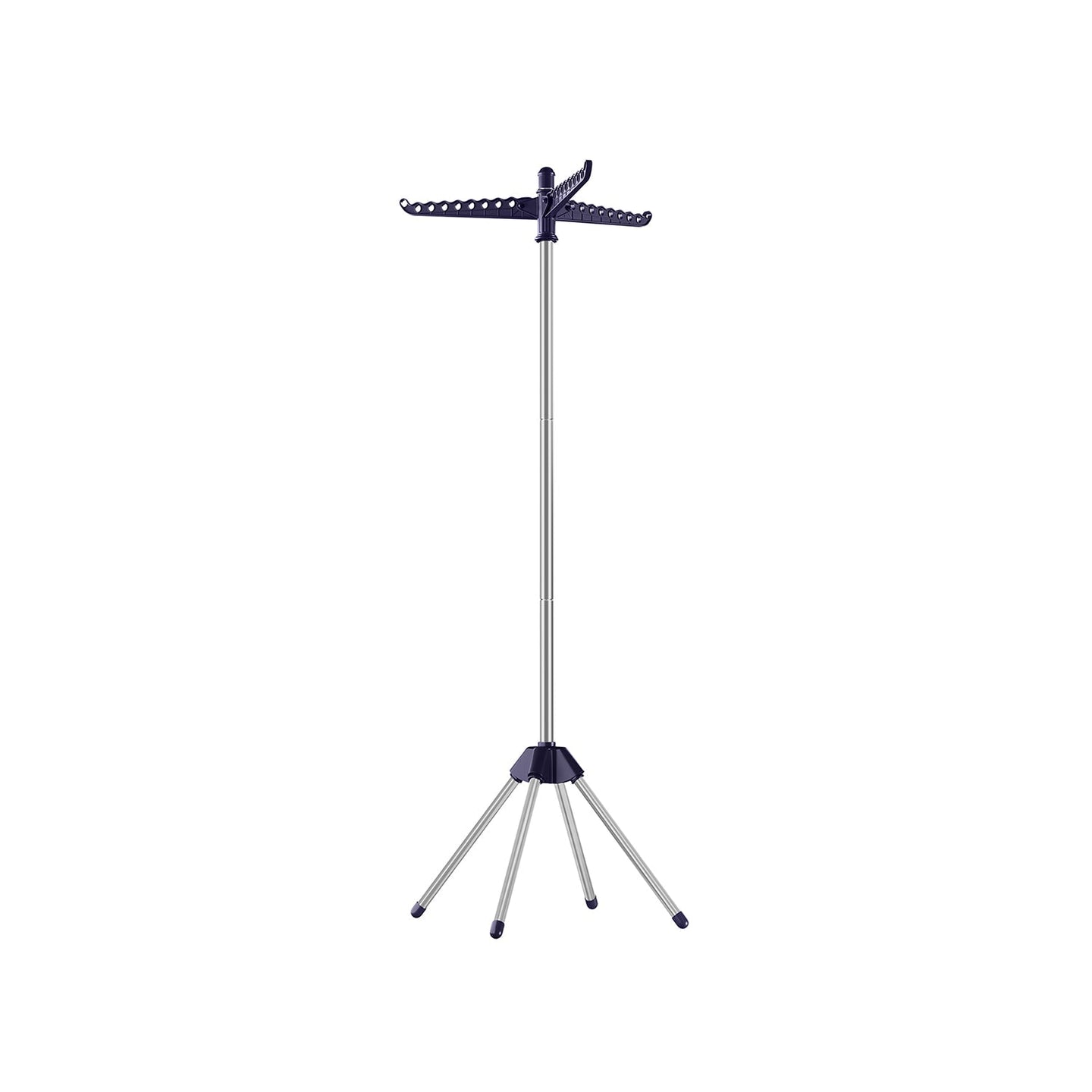 Clothes Airer - Stainless Steel - Silver - Space-Saving with 3 Rotatable Arms