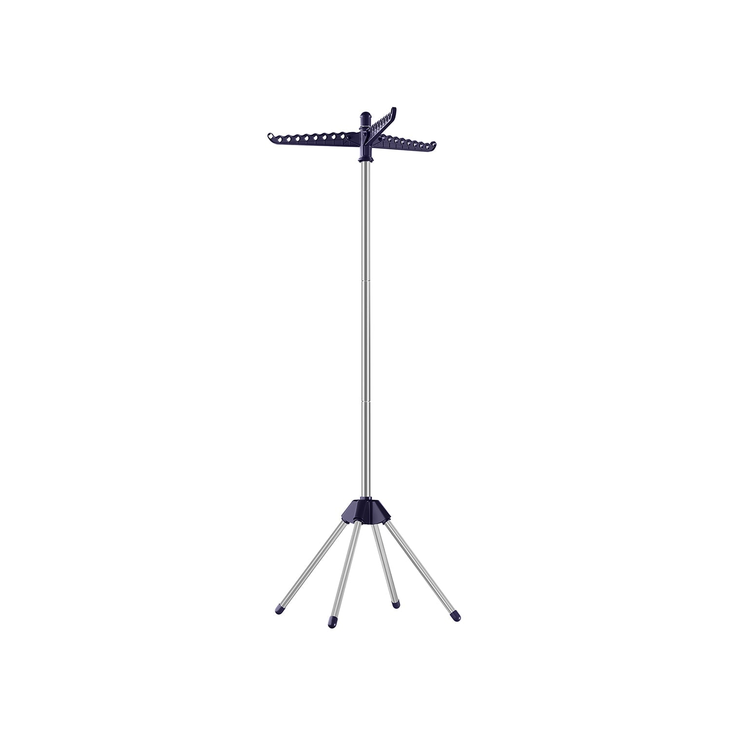 Clothes Airer - Stainless Steel - Silver - Space-Saving with 3 Rotatable Arms