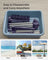 Folding Clothes Drying Rack - Stainless Steel - Blue and Silver - 3 Rotatable Arms