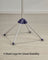 Folding Clothes Drying Rack - Stainless Steel - Blue and Silver - 3 Rotatable Arms