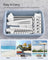 Folding Laundry Rack - 11 Rotatable Arms - Stainless Steel - White and Silver