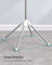 Folding Laundry Rack - 11 Rotatable Arms - Stainless Steel - White and Silver