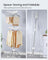 Clothes Airer - Stainless Steel - White and Silver - 6 Rotatable Arms
