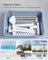 Clothes Airer - Stainless Steel - White and Silver - 6 Rotatable Arms