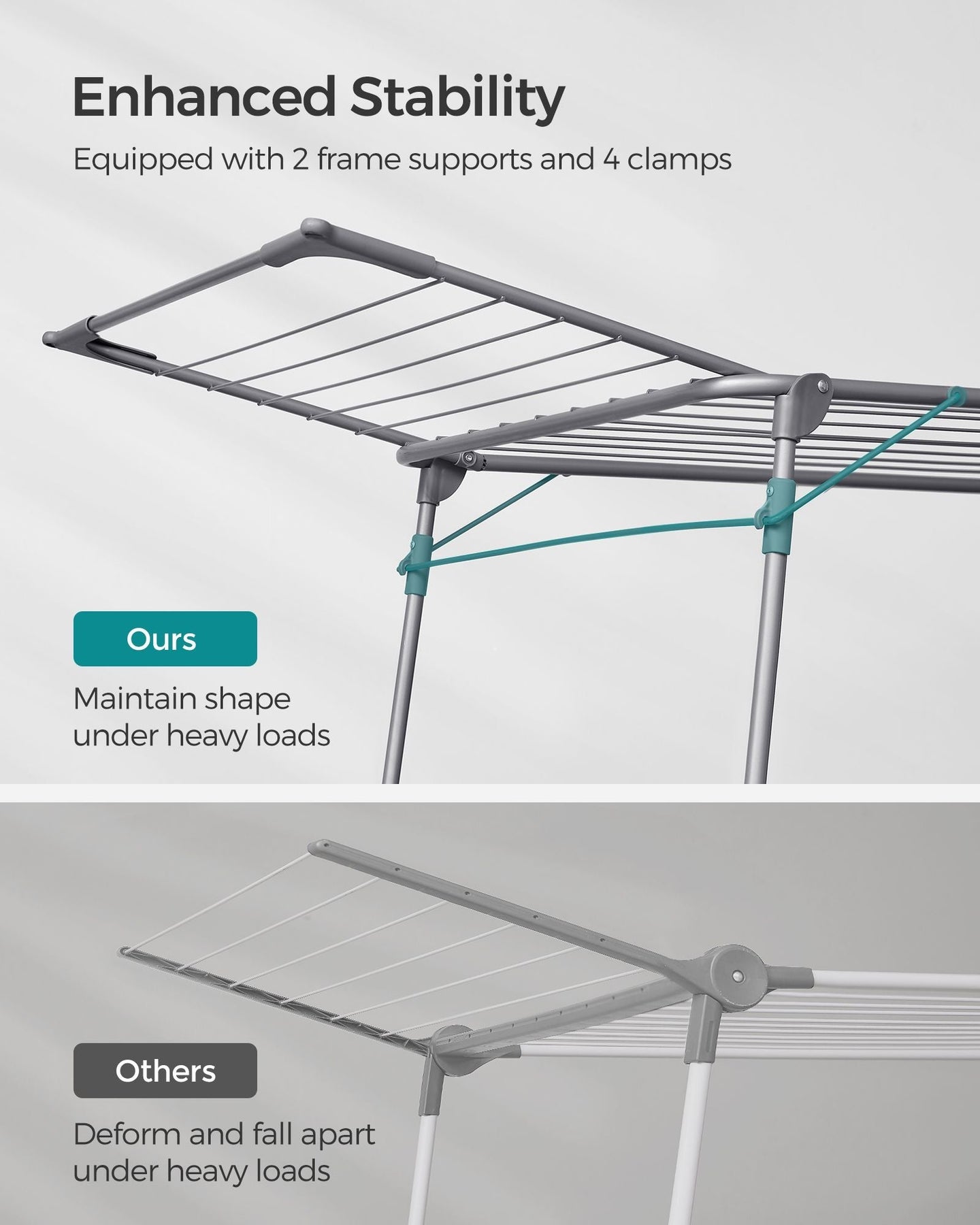 Winged Clothes Airer - Metal - Space-Saving