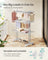 Clothes Airer - Foldable with Wheels - Silver Grey, Cloud White - 126.6 x 64.2 x 169.2 cm