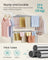 Clothes Airer - Foldable with Wheels - Silver Grey, Cloud White - 126.6 x 64.2 x 169.2 cm