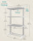 Clothes Airer - Foldable with Wheels - Silver Grey, Cloud White - 126.6 x 64.2 x 169.2 cm