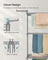 4-Tier Clothes Airer - Stainless Steel - Grey - Foldable and Moveable with Folding Wings