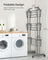 4-Tier Clothes Airer - Stainless Steel - Grey - Foldable and Moveable with Folding Wings