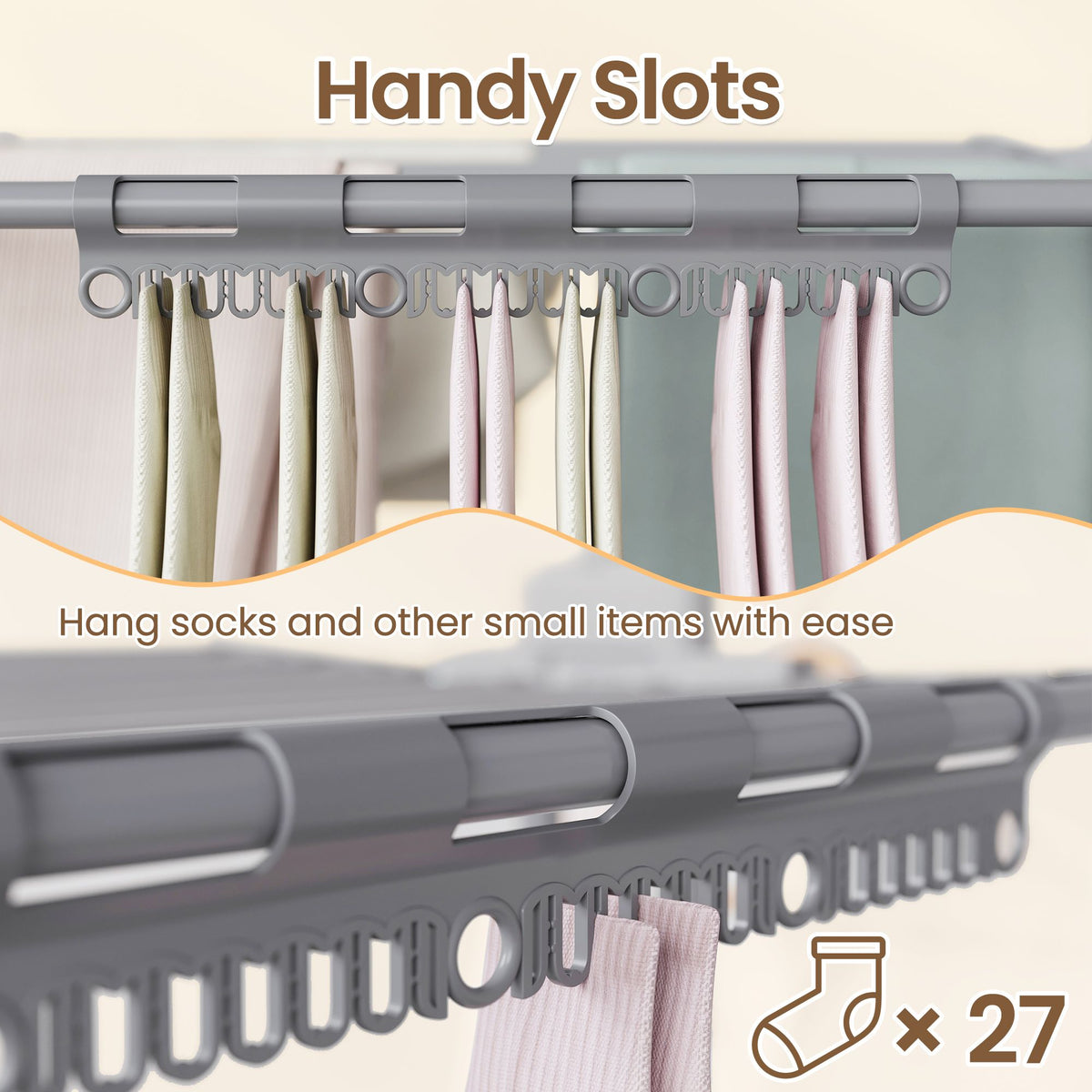 Clothes Airer - Foldable with Wheels