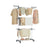 4-Tier Clothes Drying Rack - Stainless Steel - Grey - Foldable and Moveable Design