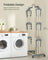 4-Tier Clothes Drying Rack - Stainless Steel - Grey - Foldable and Moveable Design