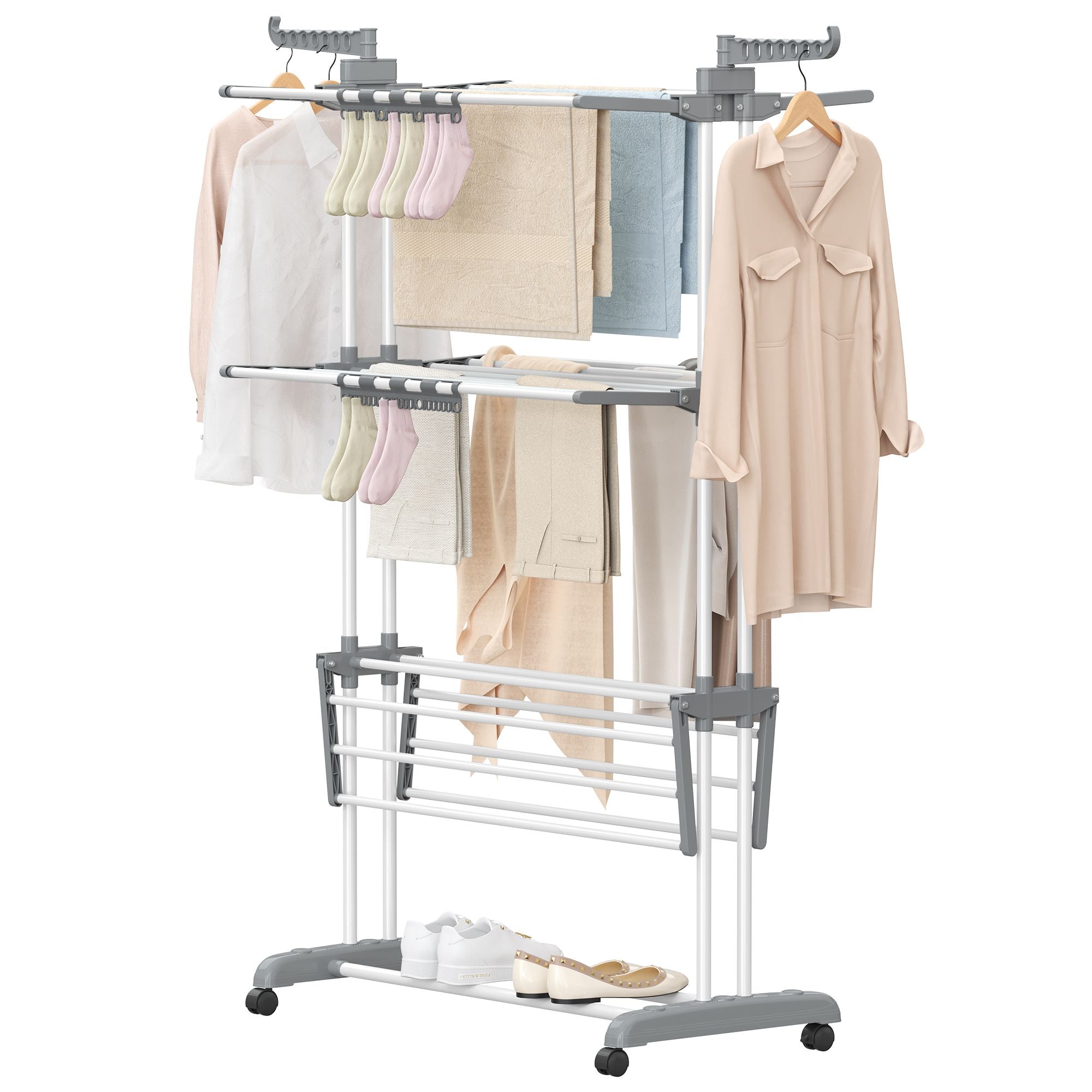 Clothes Airer - Foldable with Wheels