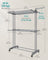 Large Clothes Drying Rack - Stainless Steel - Dove Grey - Foldable and Moveable with 4 Tiers