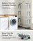 Foldable Clothes Airer - 4-Tier Moveable Design - Stainless Steel - Grey