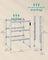 Heated Clothes Airer - Aluminium Alloy - Silver - Foldable with Fabric Cover and Control Panel