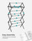 Foldable Clothes Airer - Steel - White