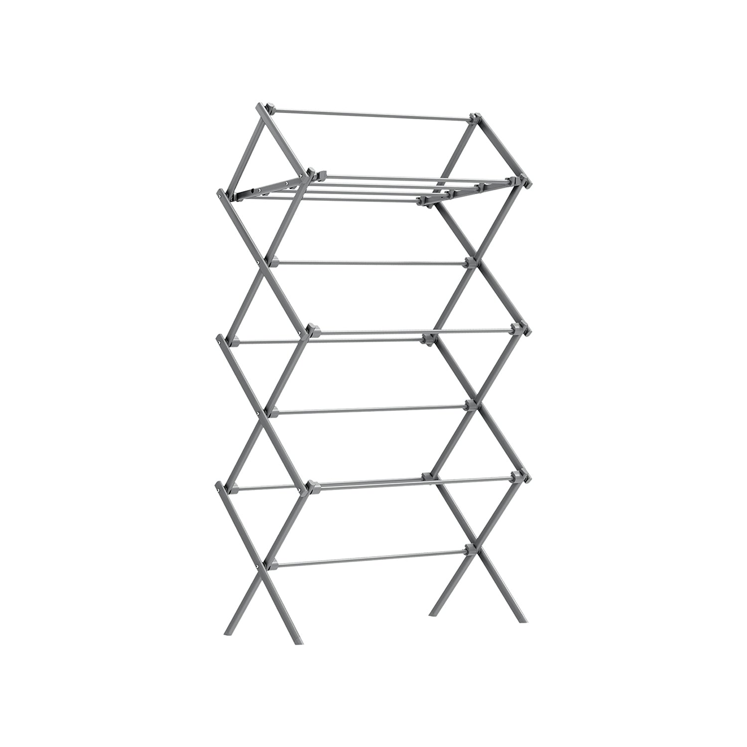 Foldable Clothes Airer - Steel - Dove Grey