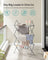 Foldable Clothes Airer - Steel - Dove Grey