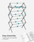 Foldable Clothes Airer - Steel - Dove Grey