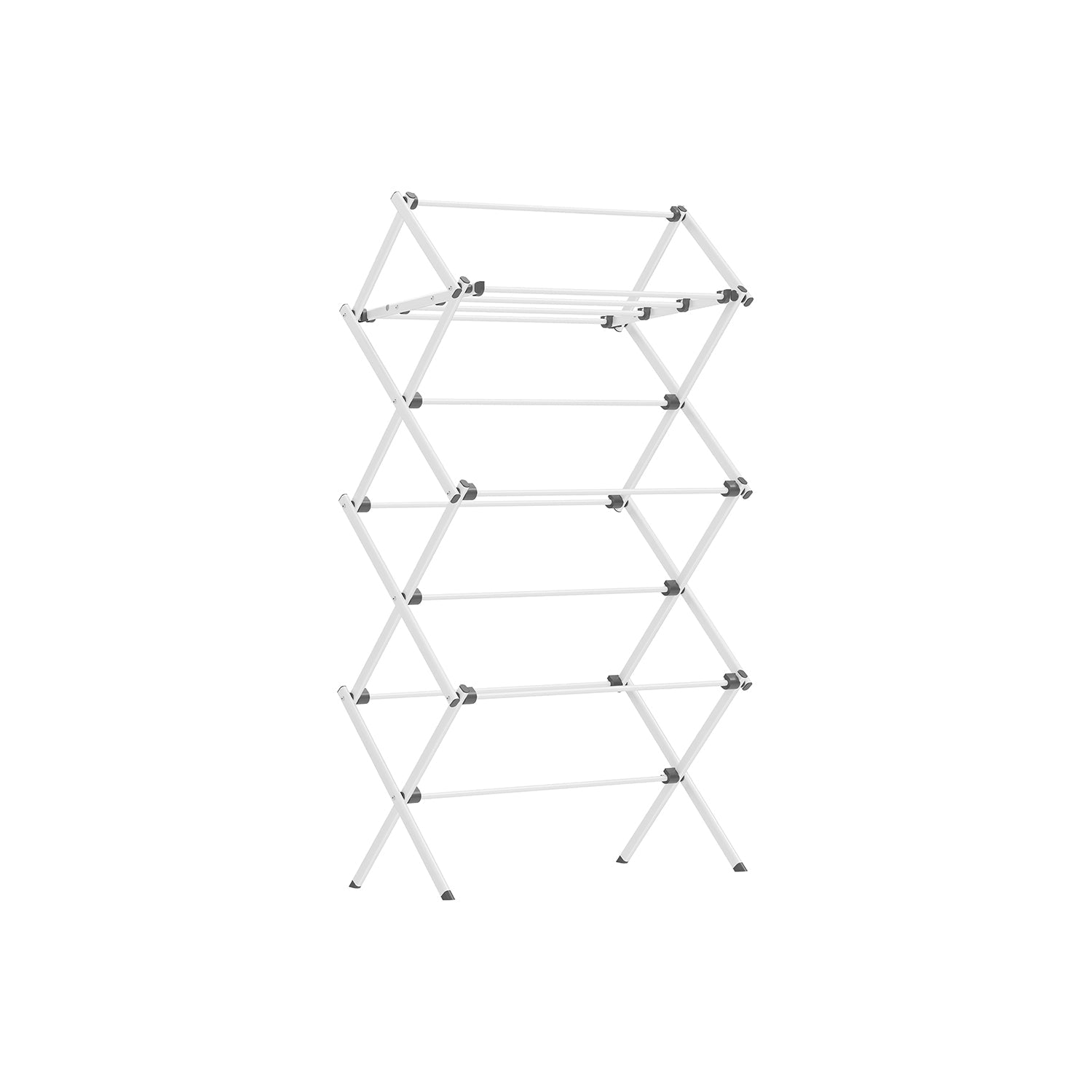 Foldable Clothes Airer - Steel - White
