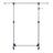 Mobile Clothes Rack - Steel and Plastic - Silver - with Casters