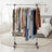 Mobile Clothes Rack - Steel and Plastic - Silver - with Casters