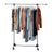 Mobile Clothes Rack - Steel and Plastic - Silver - with Casters
