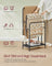 Freestanding Towel Rack - Metal - Ink Black - 3-Bar with 2 Hooks and Storage Shelf