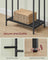Freestanding Towel Rack - Metal - Ink Black - 3-Bar with 2 Hooks and Storage Shelf