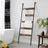 5-Tier Ladder Shelf - Steel - Rustic Brown and Black