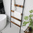 5-Tier Ladder Shelf - Steel - Rustic Brown and Black
