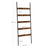 5-Tier Ladder Shelf - Steel - Rustic Brown and Black