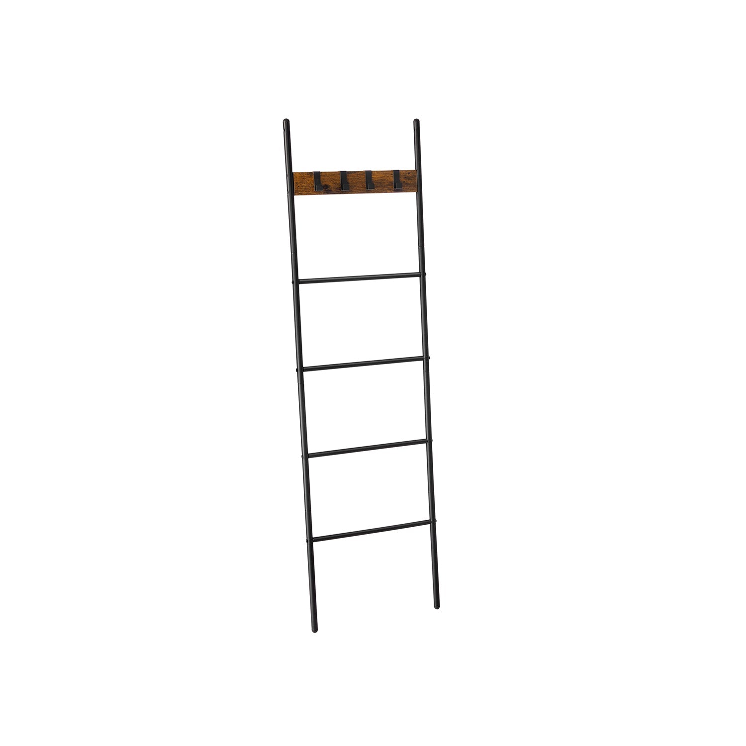 Blanket Ladder - Metal - Rustic Brown and Black