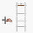 Blanket Ladder - Metal - Rustic Brown and Black