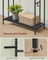 Freestanding Towel Rack - 3-Bar with 2 Hooks - Metal - Ink Black