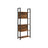 5-Tier Bookcase - Steel - Rustic Brown and Black - Stable Structure