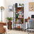 5-Tier Bookcase - Steel - Rustic Brown and Black - Stable Structure