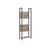 5-Tier Bookcase - Steel - Rustic Brown and Black - Stable Structure