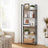 Bookshelf - Steel - Rustic Brown and Black - 5 Shelves